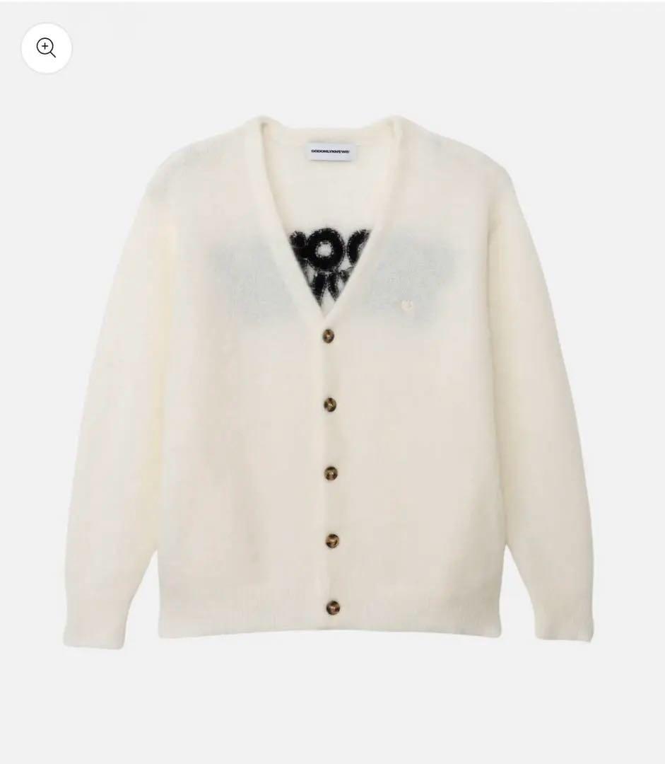 トップス GOD ONLY KNOWS BACK LOGO MOHAIR CARDIGA