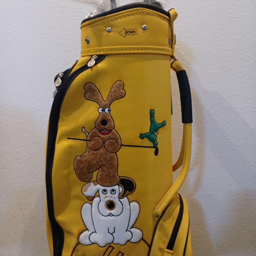 イエローカラー キャディバッグ　クラブ　レディース