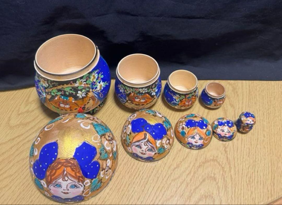 セール❗️ロシア　イリーナ・ママエヴァ作品　キノコ型マトリョーシカ5組