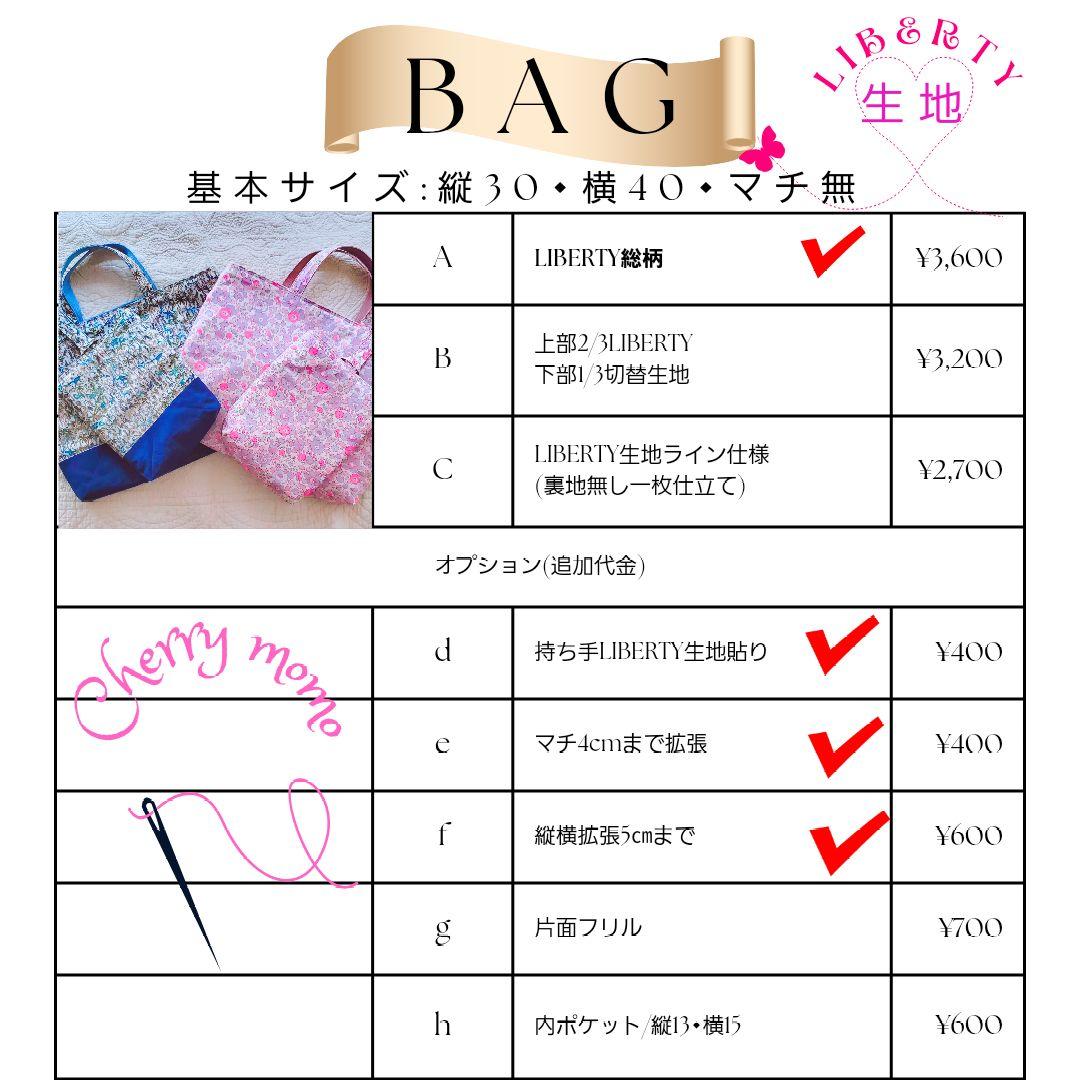 ★uushico＊様★入学 LIBERTY Betsy bag&靴袋　2点