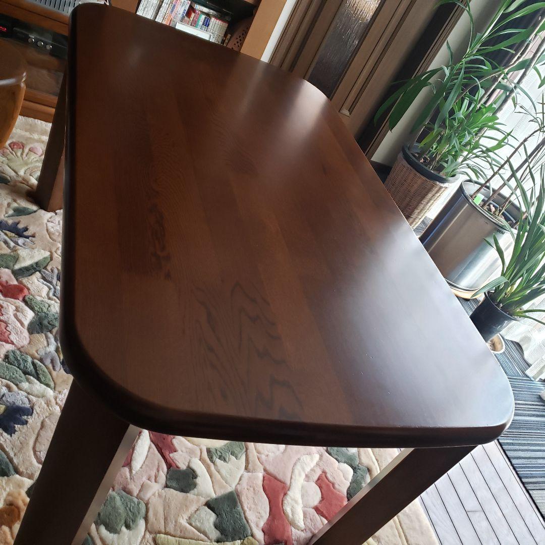 ★ダークブラウン木製ダイニングテーブル135×80×68引取り限定　近郊配達