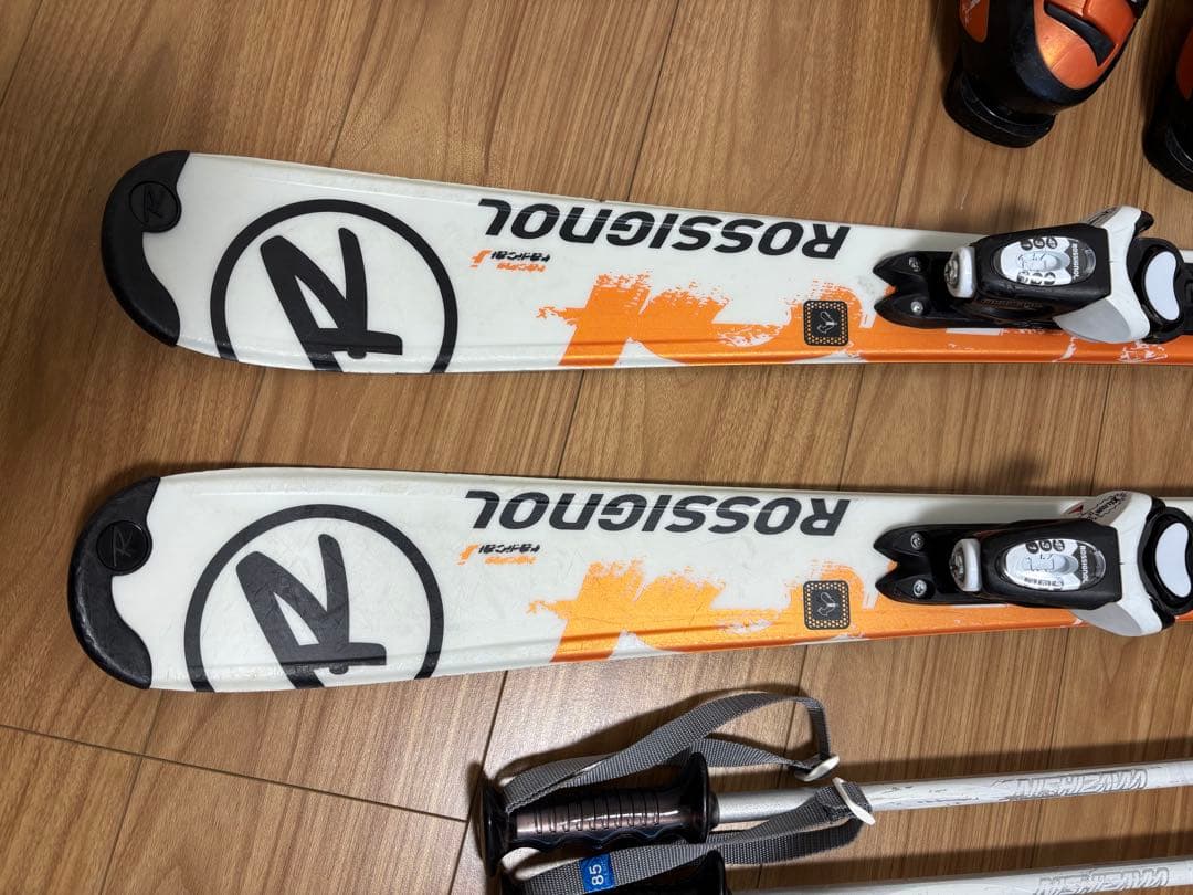 ロシニョールジュニア用スキーセット　スキー110cm／ブーツ20.5cm