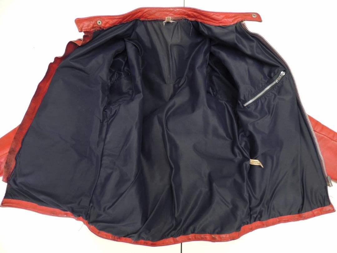 70S VINTAGE TT leathers英国製ストライプ レザーライダース