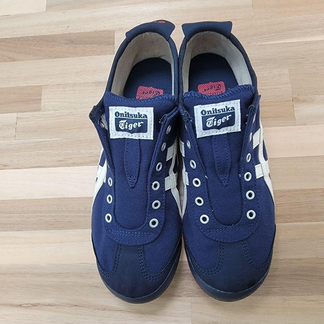 オニツカタイガー メキシコ 66 スリッポン ネイビー 24.5cm