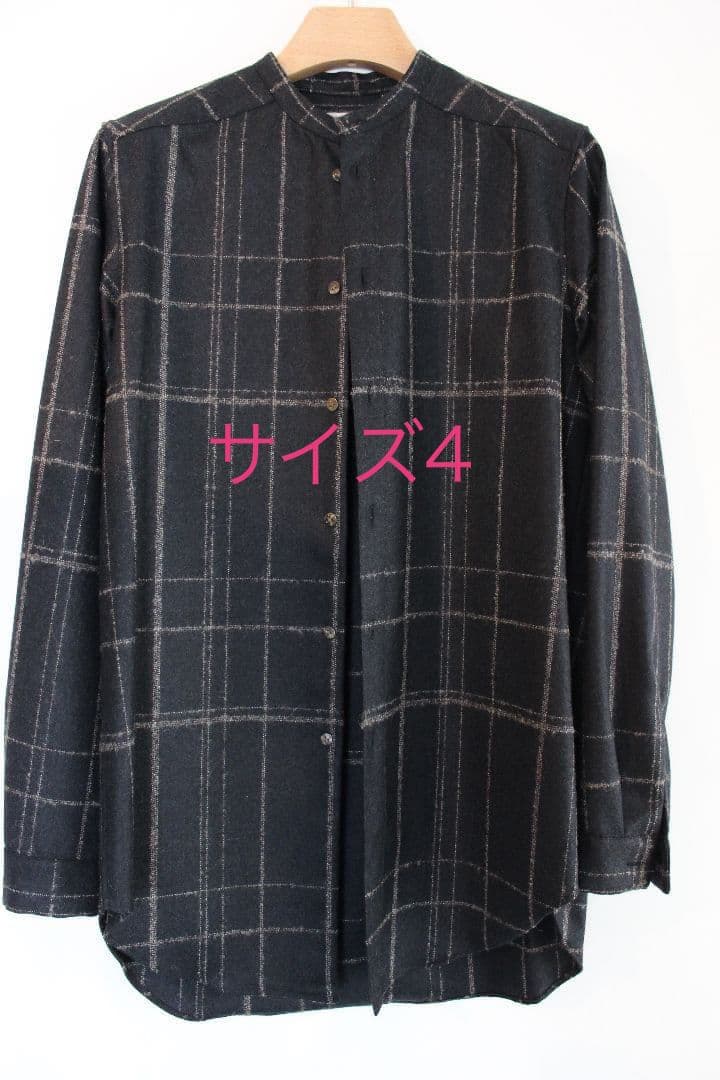 amachi. amachi Random Grid shirt ウールシャツ