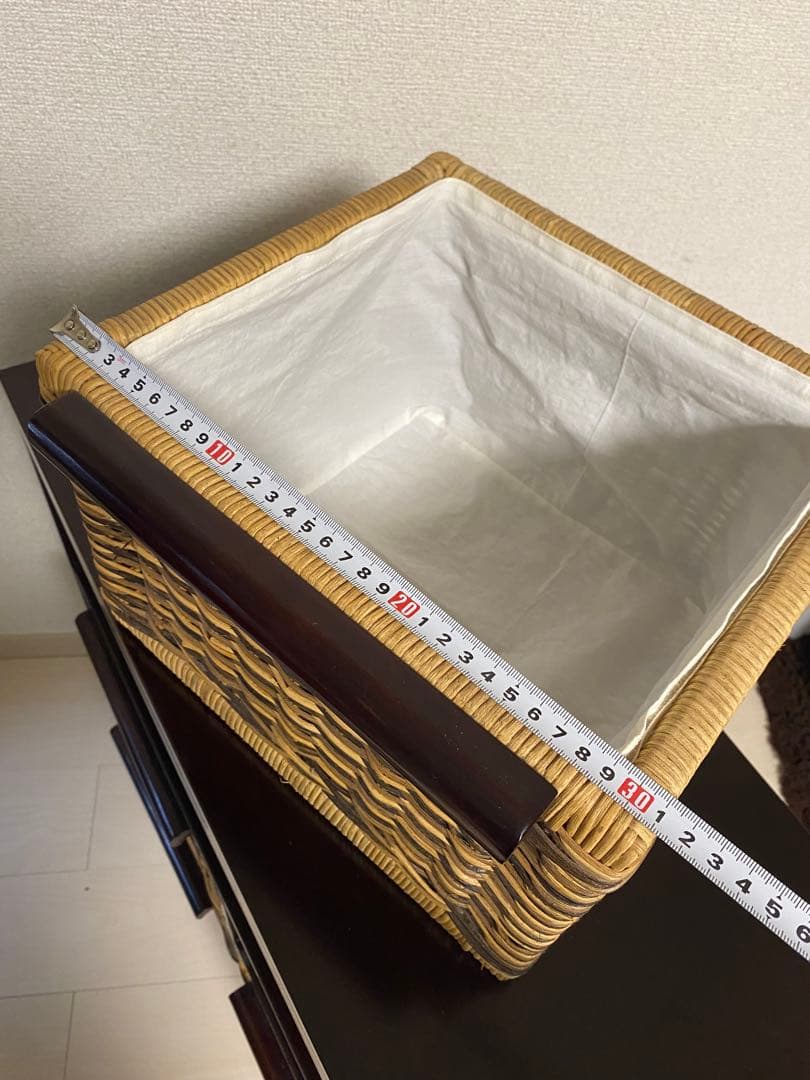 ニッセン　アジア風 レトロ　籐家具 ラタン チェスト　横型 引き出し4個