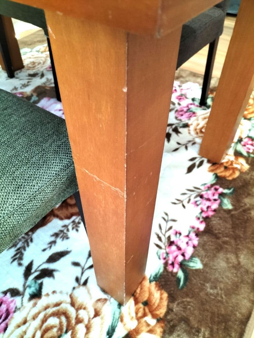 静岡市引き取り 木製ダイニングテーブル と 椅子4脚 セット