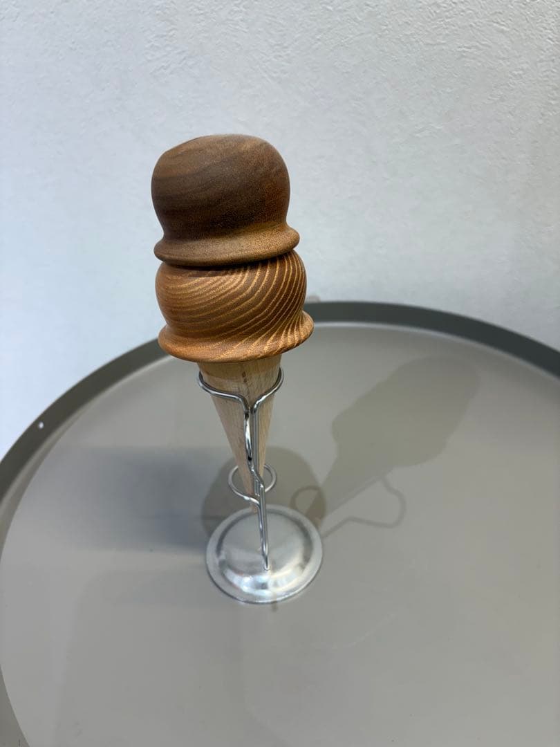 seesee アイスクリームコーン型 木製 花瓶