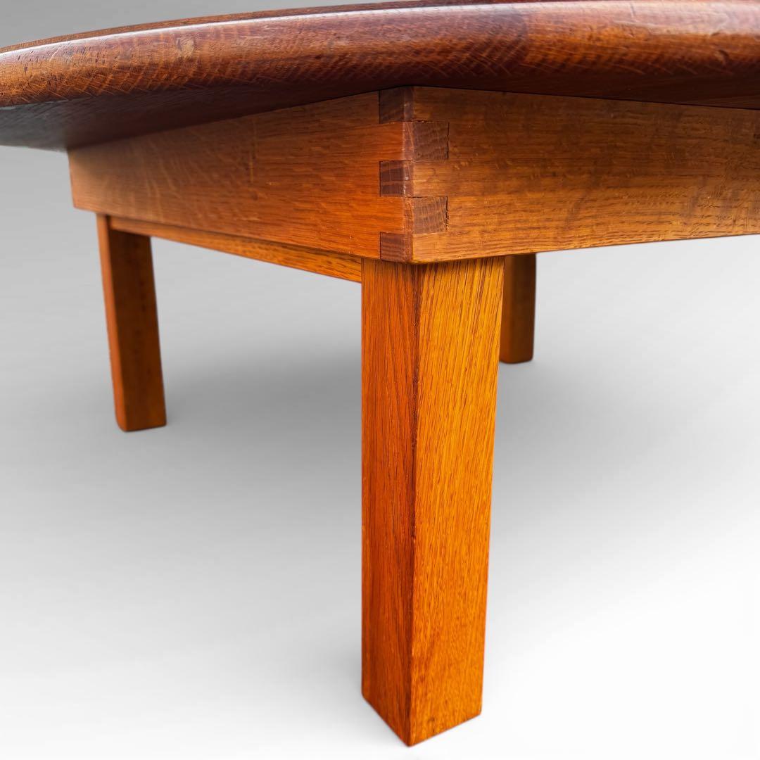 【美品】RUDO ルドー 楢（ナラ）材 折り畳み ちゃぶ台 円卓 無垢材