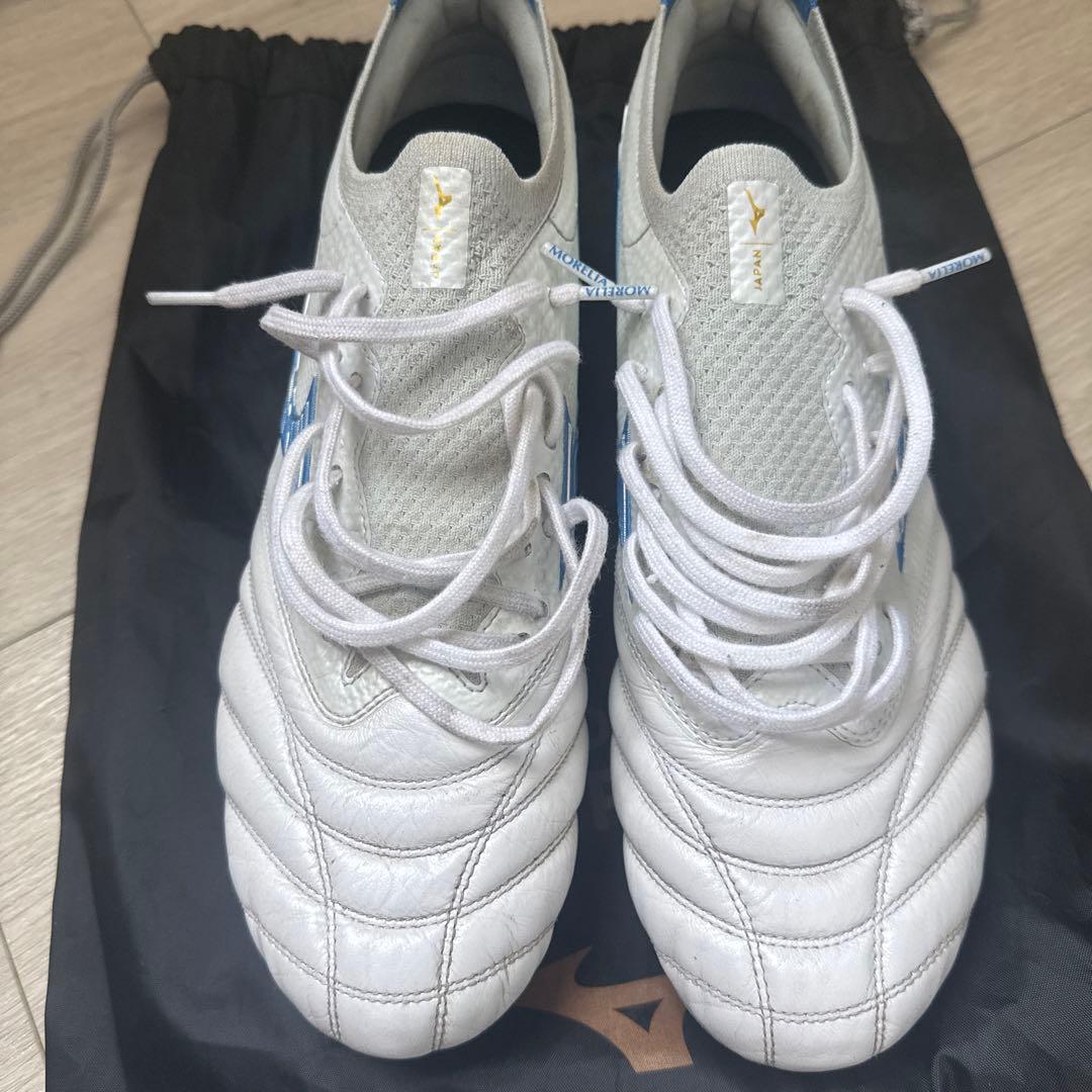 Mizuno サッカーシューズ ホワイト/ブルー モレリアベータ取替式