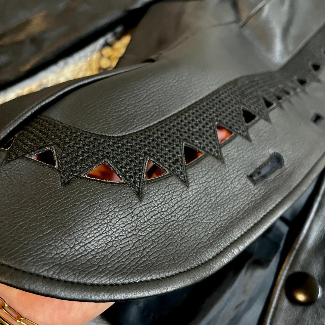 Dior　ディオール　革ジャン　ブラック　ジャケット　丸首　ヴィンテー