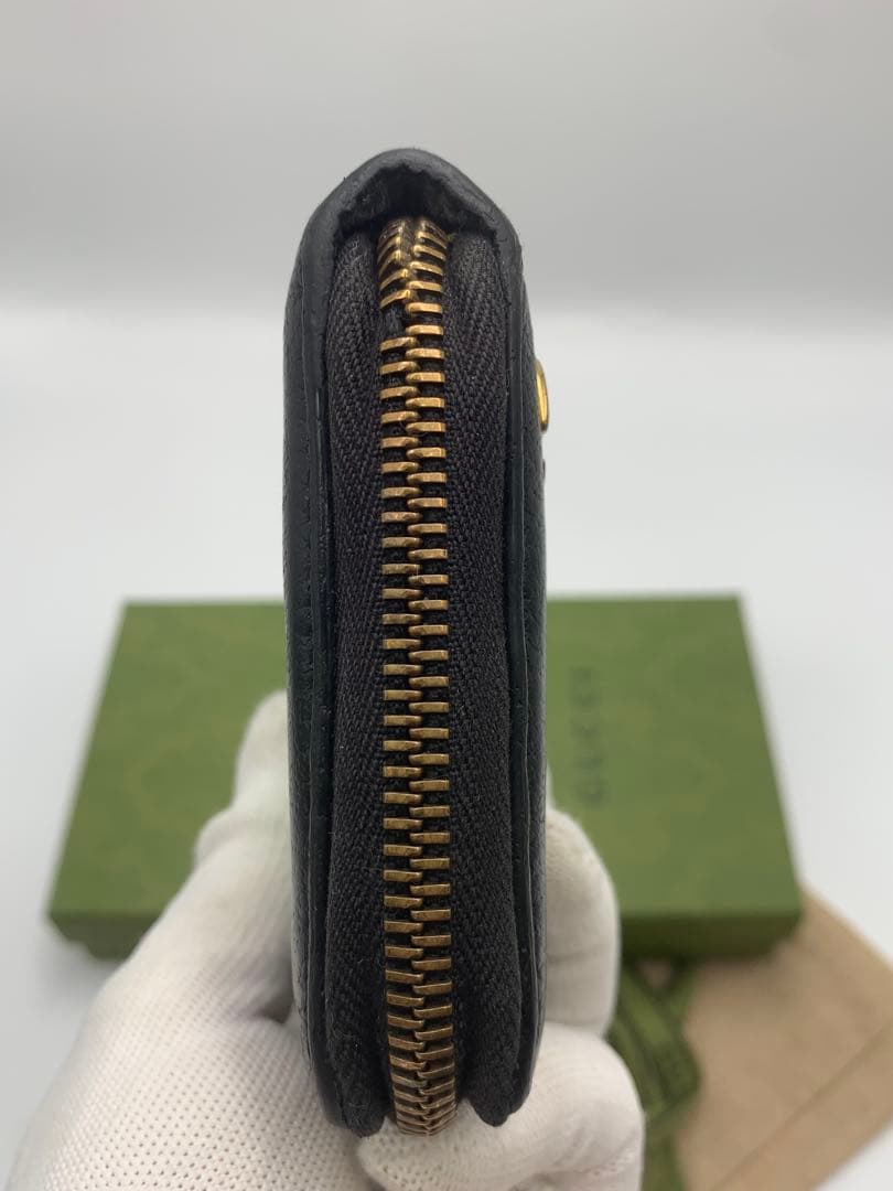 マリエGUCCI グッチ GGマーモント ジップラウンド長財布