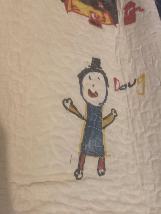 売約済み　アンティーク　パッチワーク　キルト  子どもの絵　アメリカ　テキサス