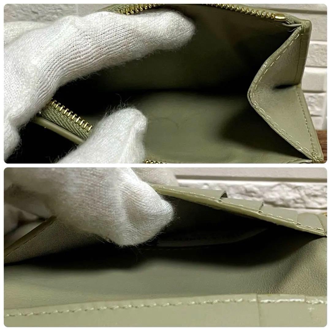 ボッテガ マキシ イントレチャート カセット 三つ折り 財布 グレージュ.