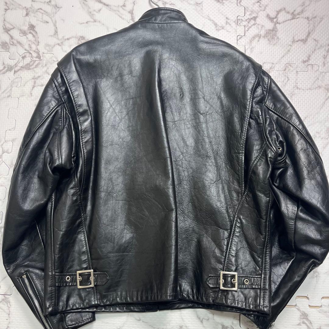 奇跡の44size✨【米国製】schott シングルライダース 641 黒