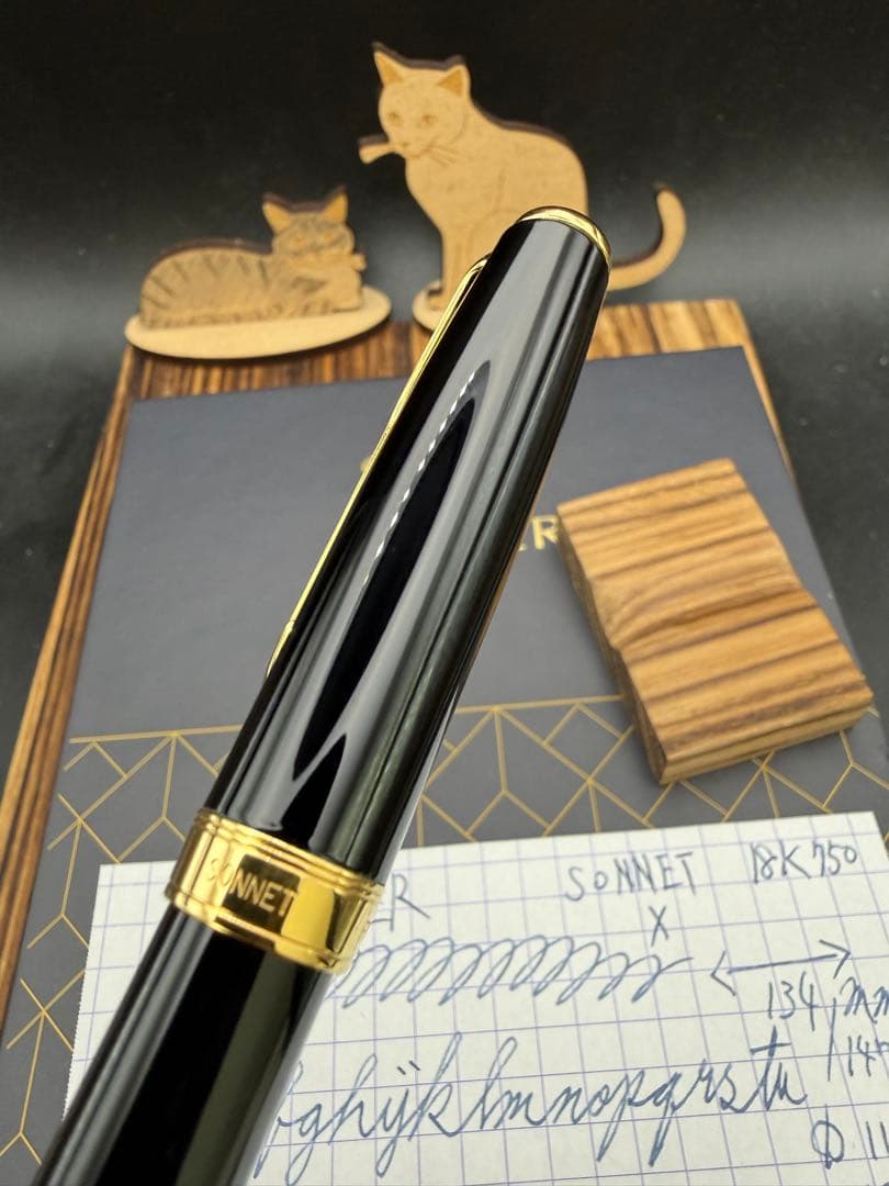PARKER 万年筆 ソネット ラックブラックGT 18K X
