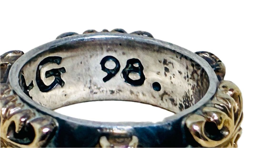 【希少】A&G リング　フローラルクロス　シルバー925 ゴールド　18K