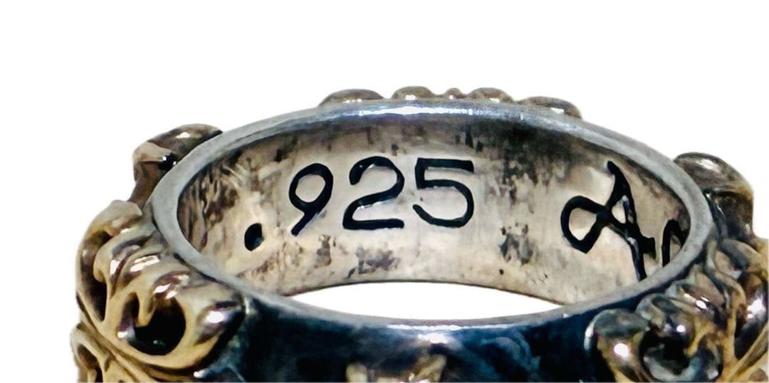 【希少】A&G リング　フローラルクロス　シルバー925 ゴールド　18K