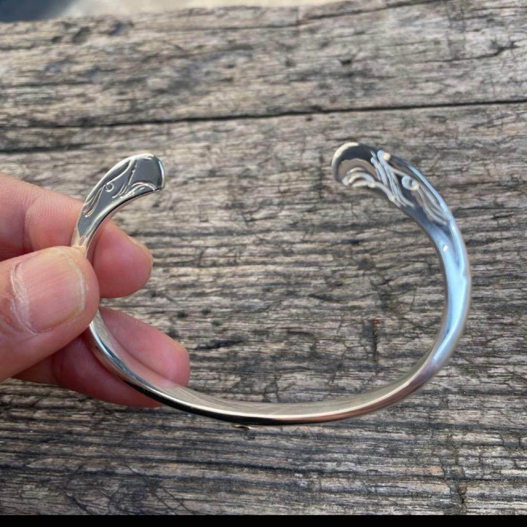 イーグル 顔 バングル ノーブランド 平打ち Mサイズ ハンドメイド