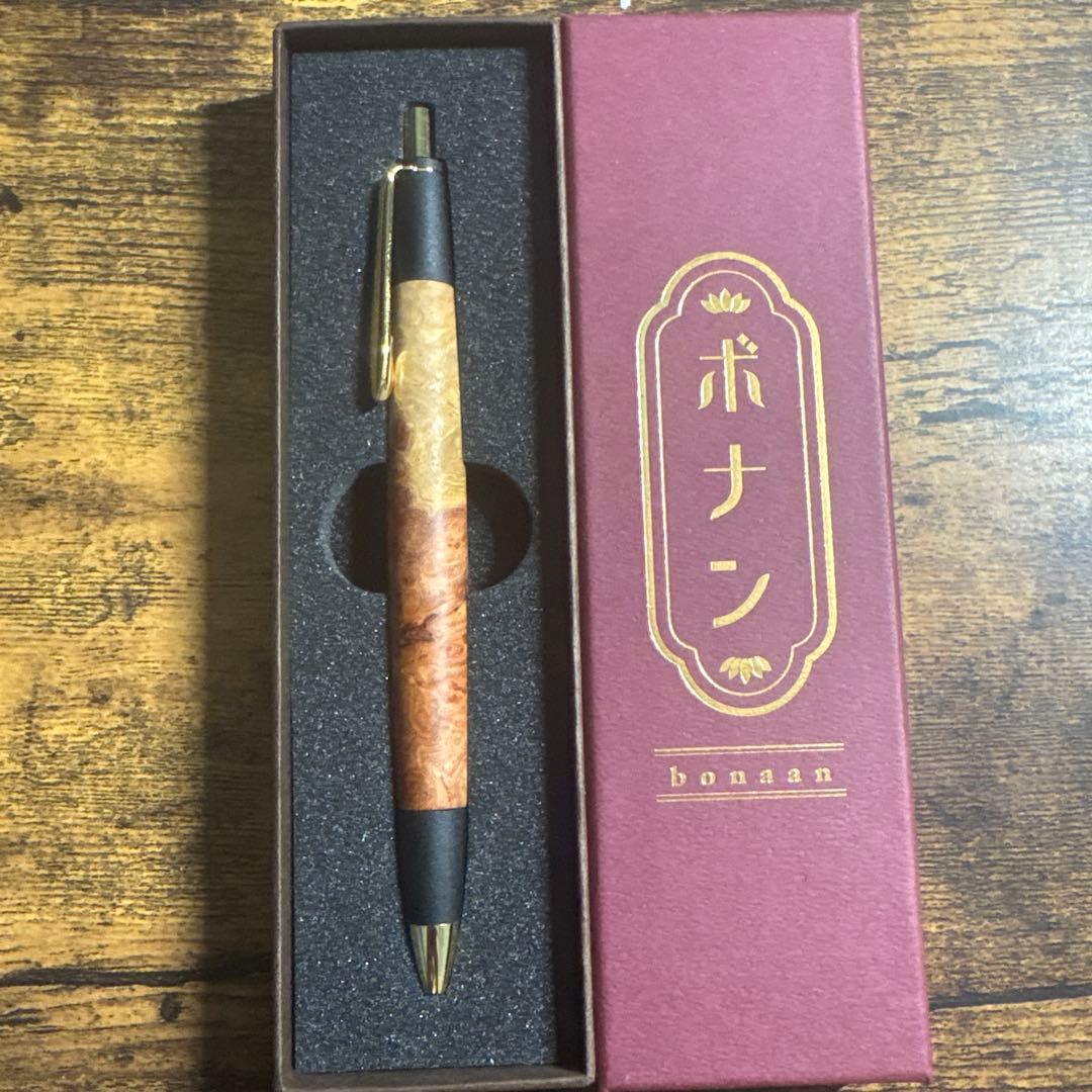 ボナンぺん　花梨瘤　真鍮