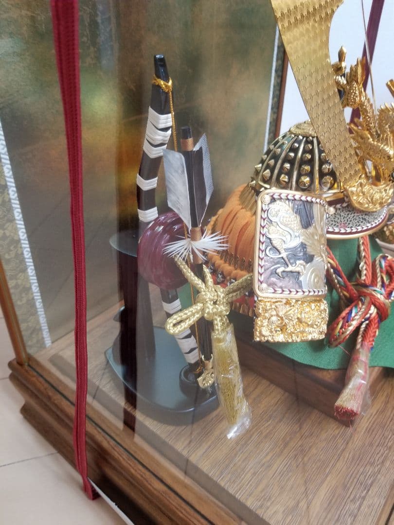 極美品　送料込み【寿慶】 五月人形　兜　ガラスケース付