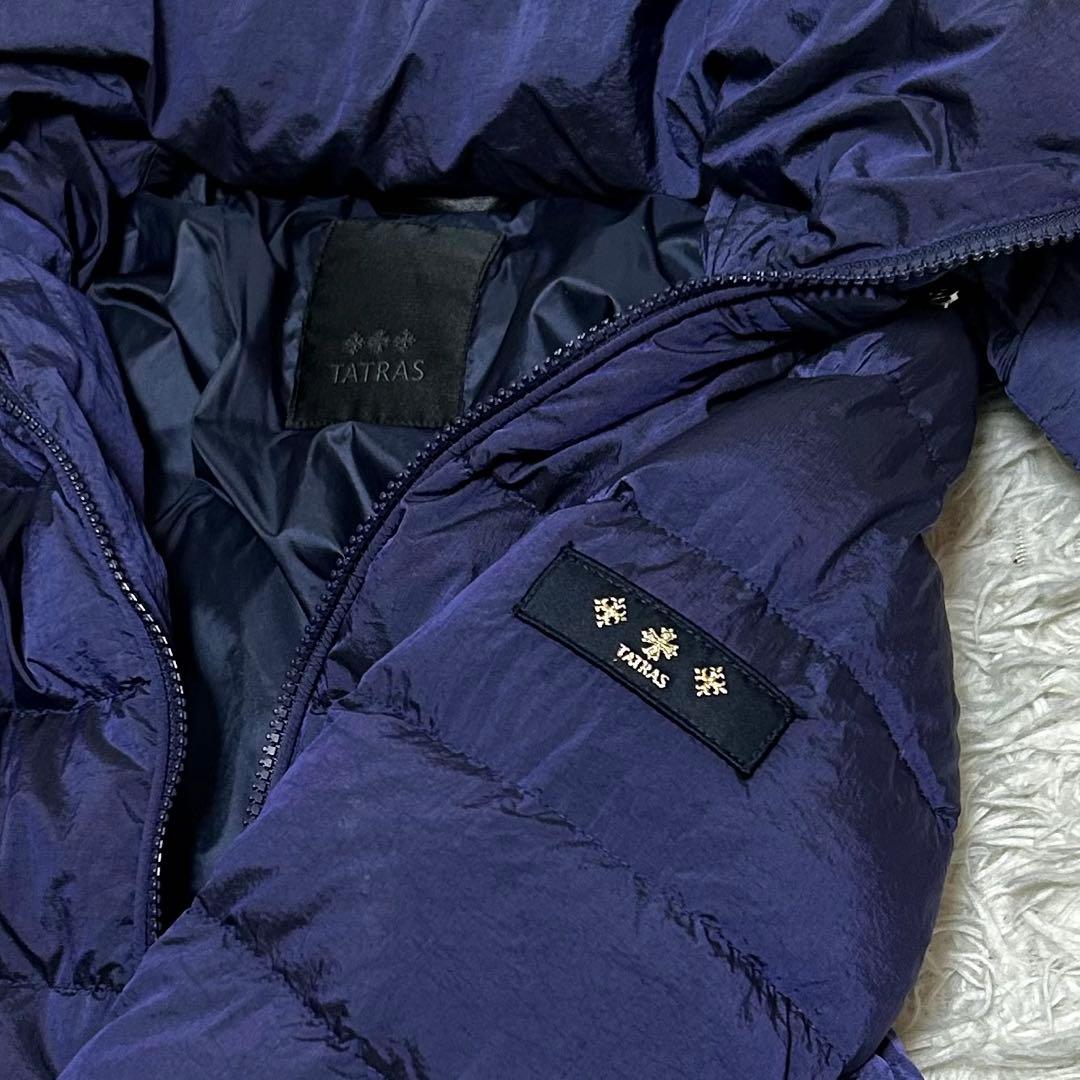 美品　タトラス　ポリテアマ　ネイビー　02 4694 ダウンコート　ロングダウン