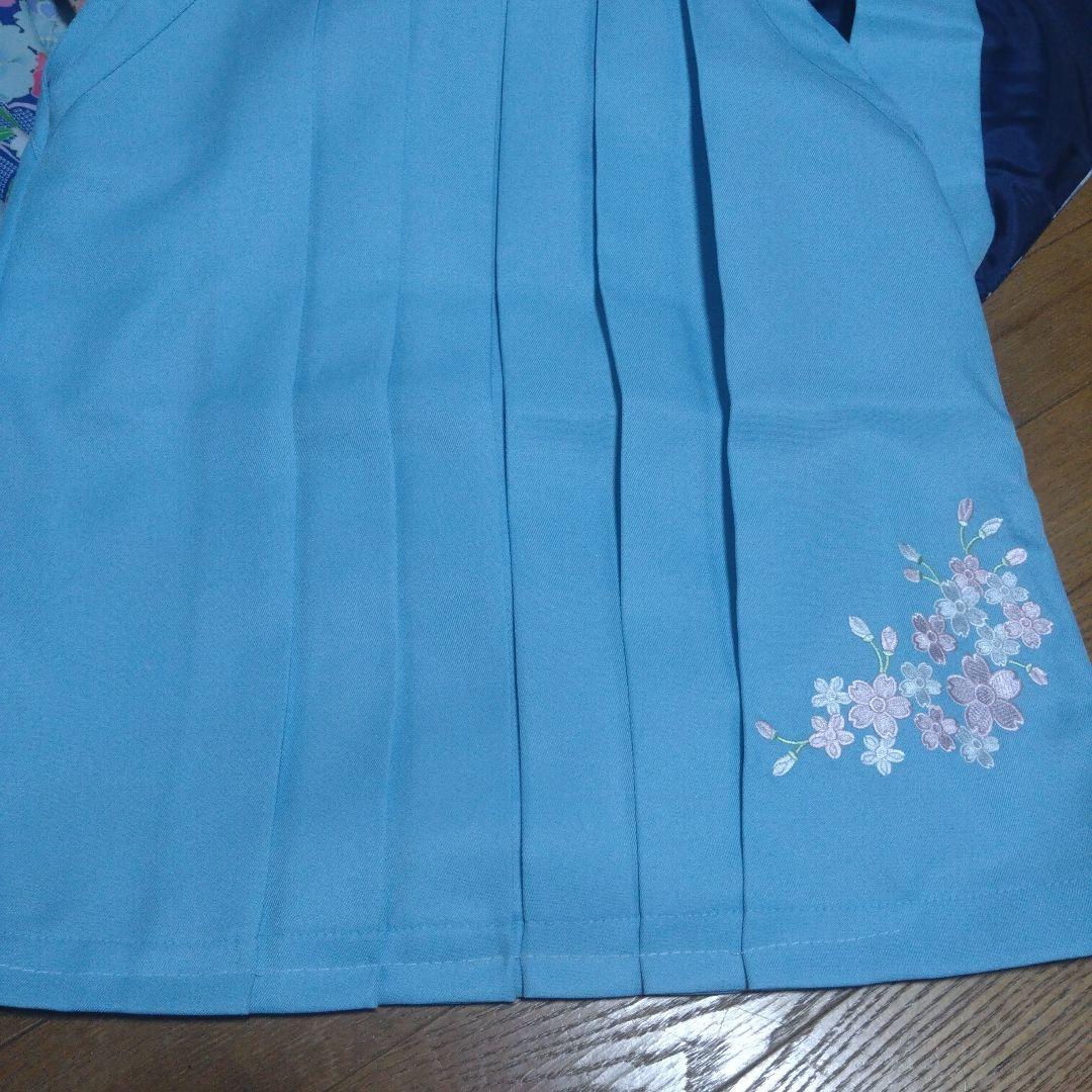 簡単110★キャサリンコテージ★袴セット＆フリル襦袢★青色