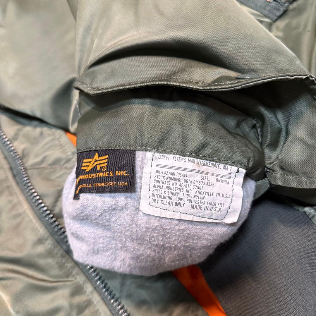 【USA製】 アルファ MA-1 90s フライトジャケット リバーシブル 短丈