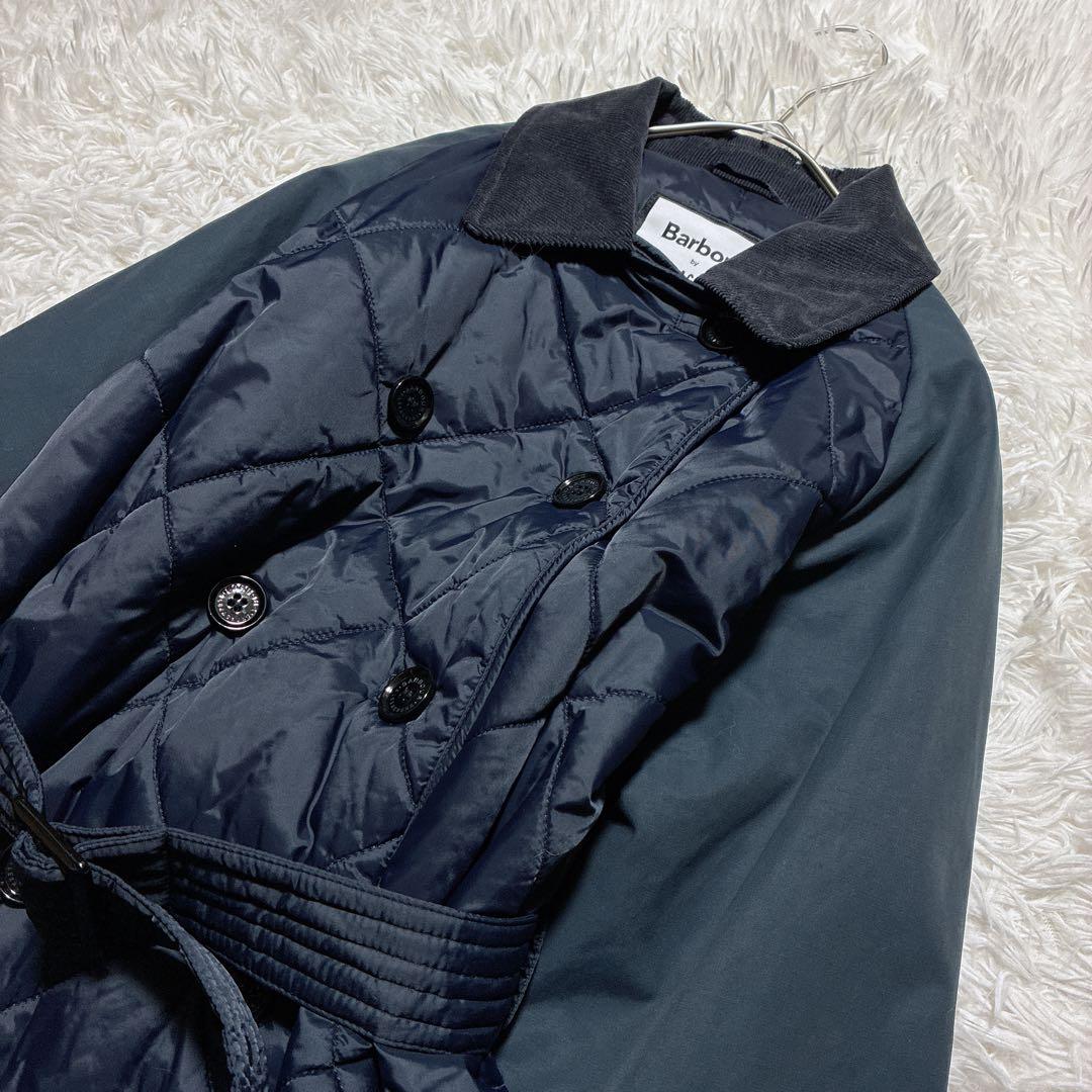 近年⭐️バブアー　アレクサチャン　キルティングコート　ベルト　中綿コート　洗える