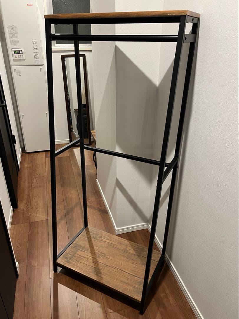 ハンガーラック　木製×ステンレス