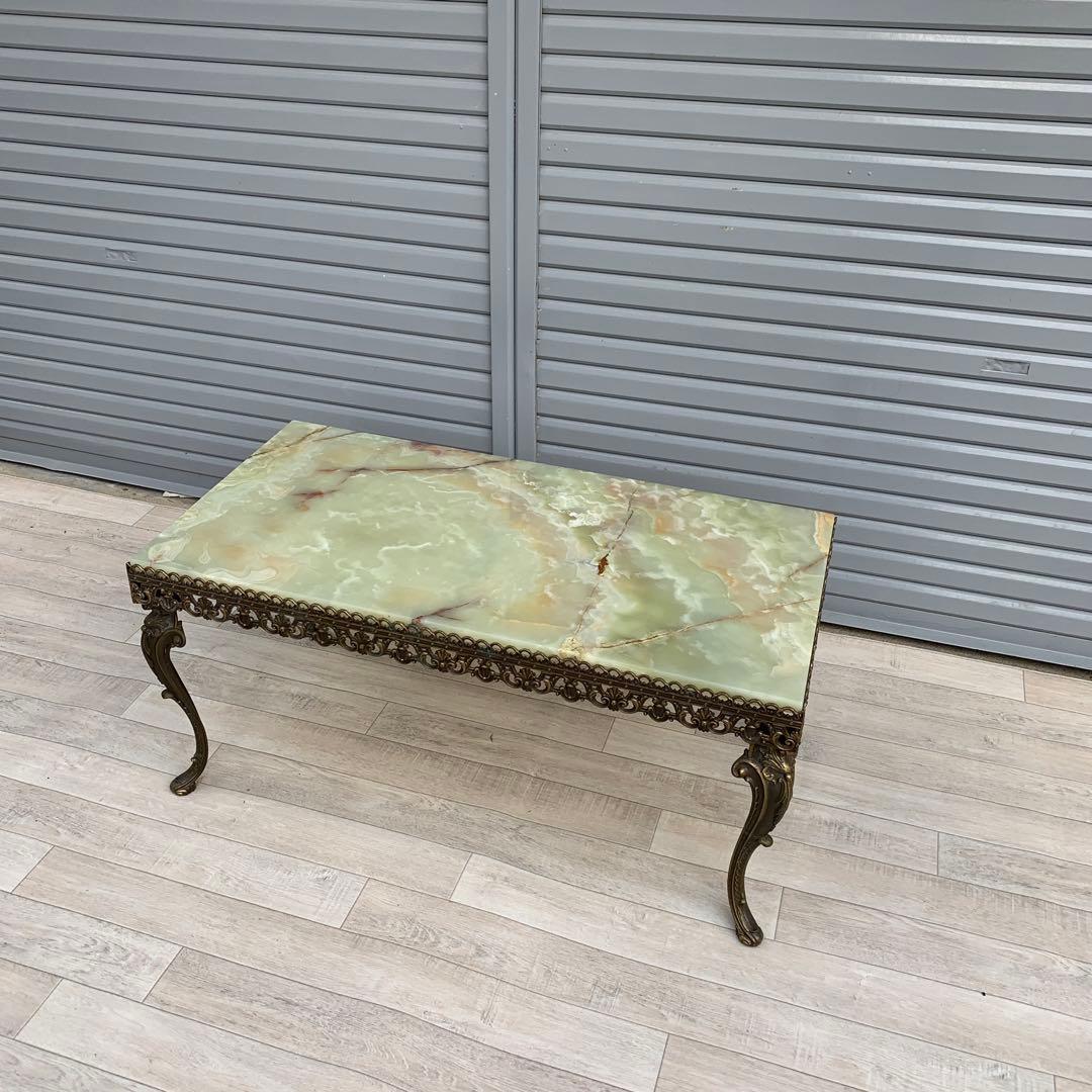 直接引き取り イタリア製　大理石　センターテーブル　ロココ様式　サイドテーブル