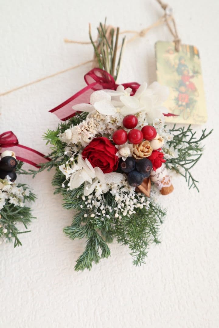 ドライフラワーꕤ︎︎Xmasガーランド・スワッグ&リースꕤ︎︎アンティーク