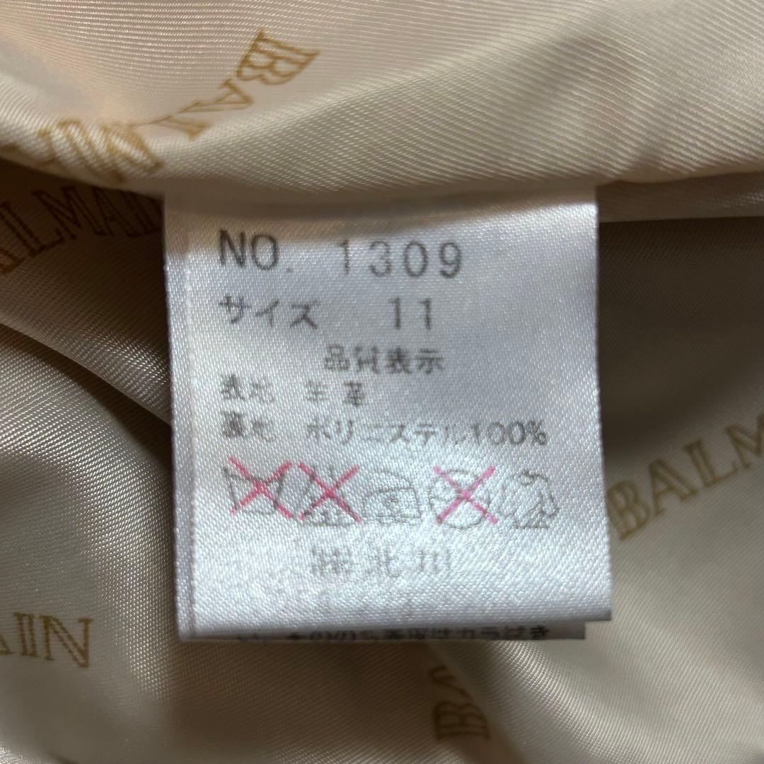 BALMAIN レザーコート アイボリー 11