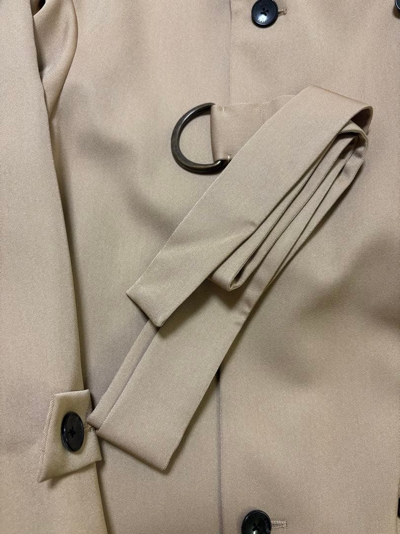 トゥモローランド　カバートクロス　スタンドカラーコート　ベージュ34