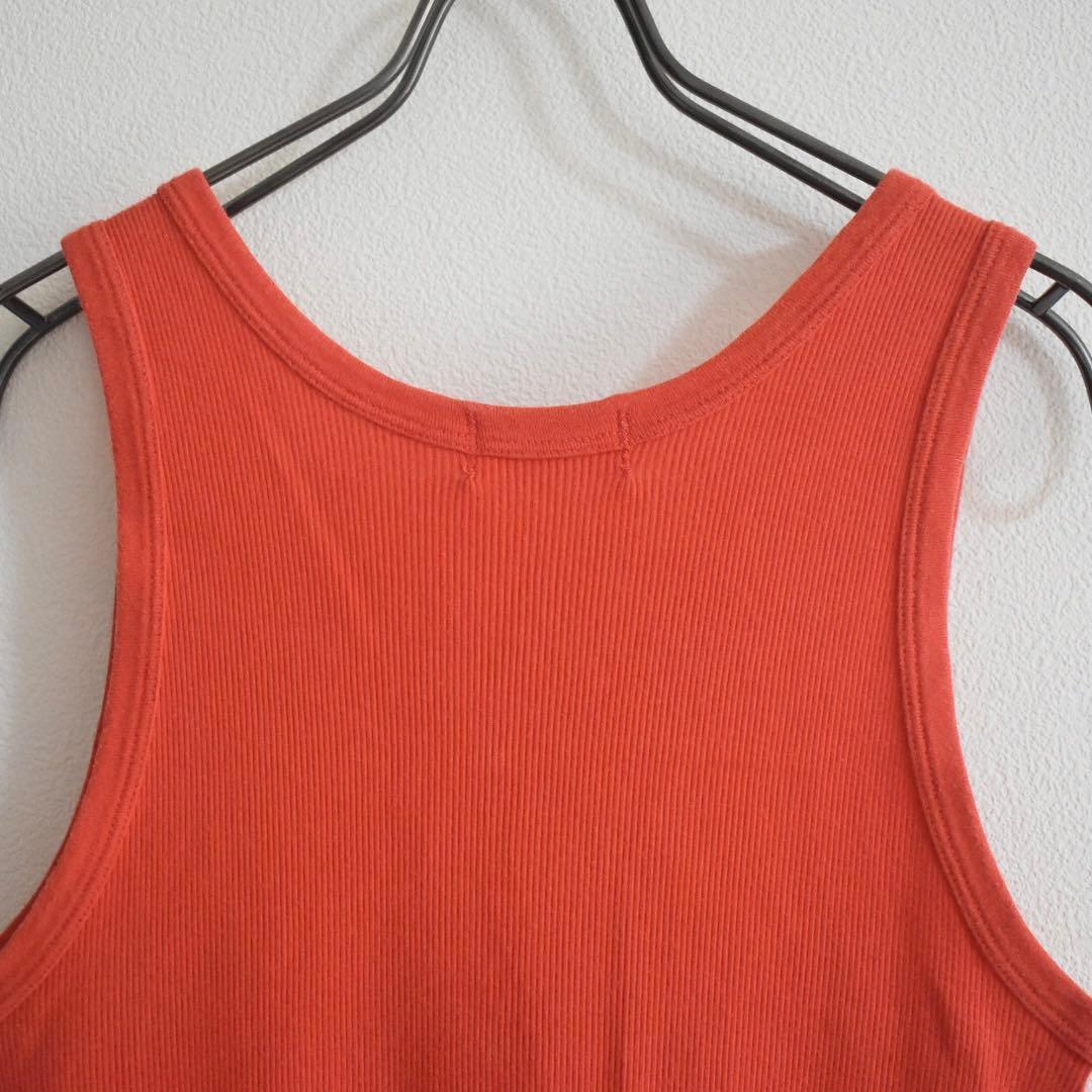 90s archive HELMUT LANG 日本製 タンクトップ オレンジM