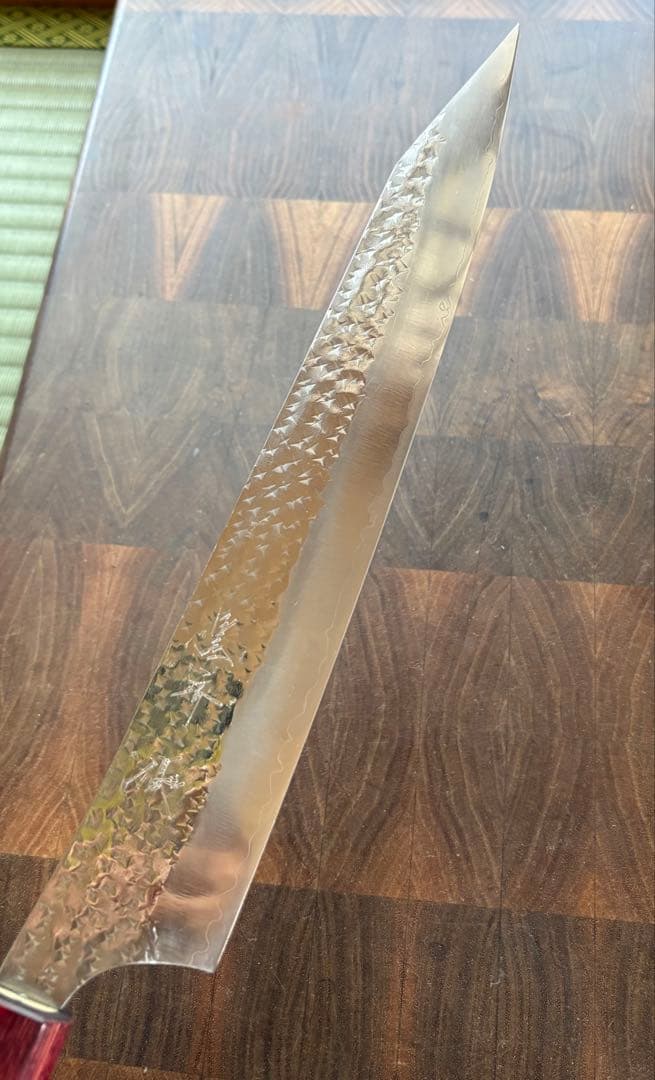 黒崎優　閃光　鋭　切付　筋引　包丁 270mm 紫檀　粉末ハイス