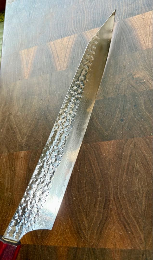 黒崎優　閃光　鋭　切付　筋引　包丁 270mm 紫檀　粉末ハイス