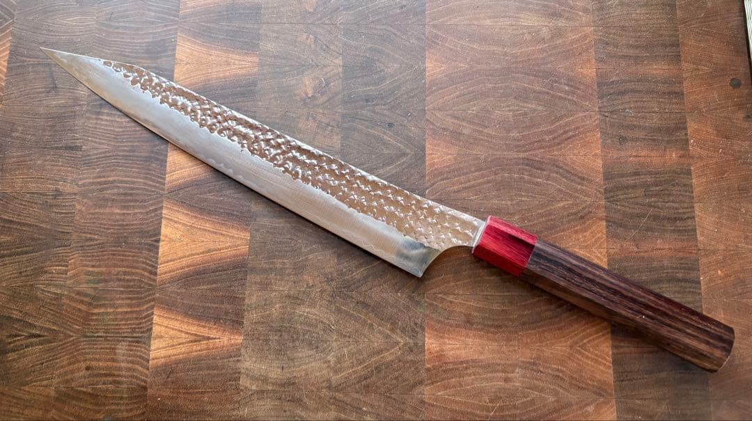 黒崎優　閃光　鋭　切付　筋引　包丁 270mm 紫檀　粉末ハイス