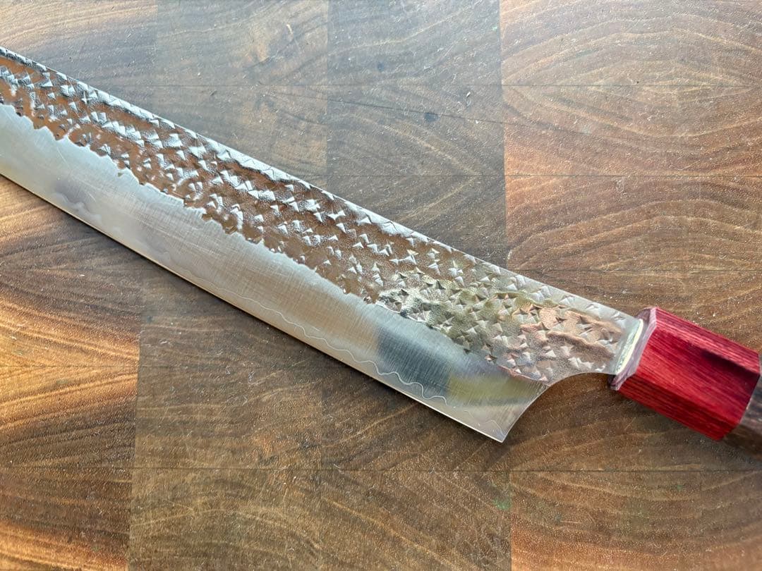 黒崎優　閃光　鋭　切付　筋引　包丁 270mm 紫檀　粉末ハイス