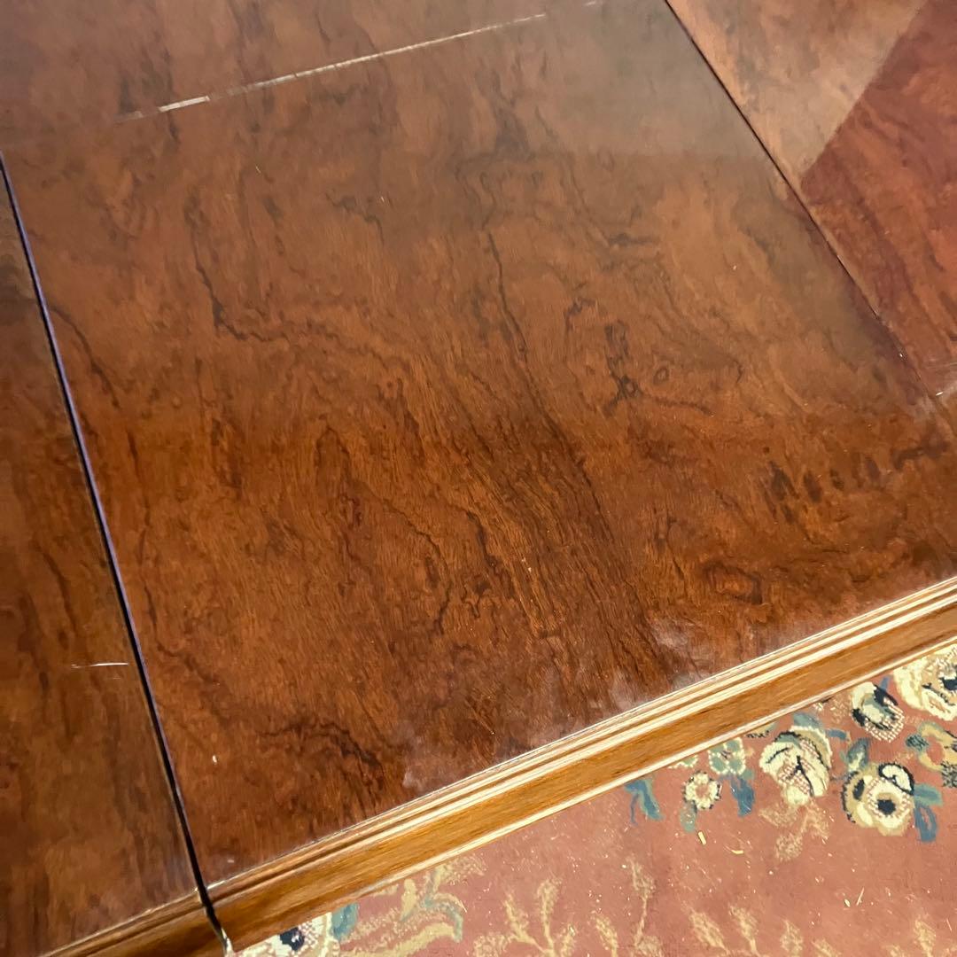 ①昭和レトロ マルニ 木製オーバル 伸縮式ダイニングテーブル 楕円形アンティーク