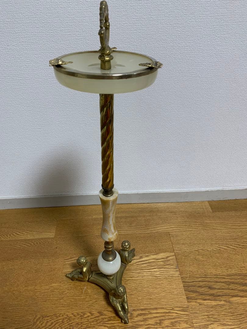 大理石灰皿 アンティーク 真鍮　アッシュトレイ