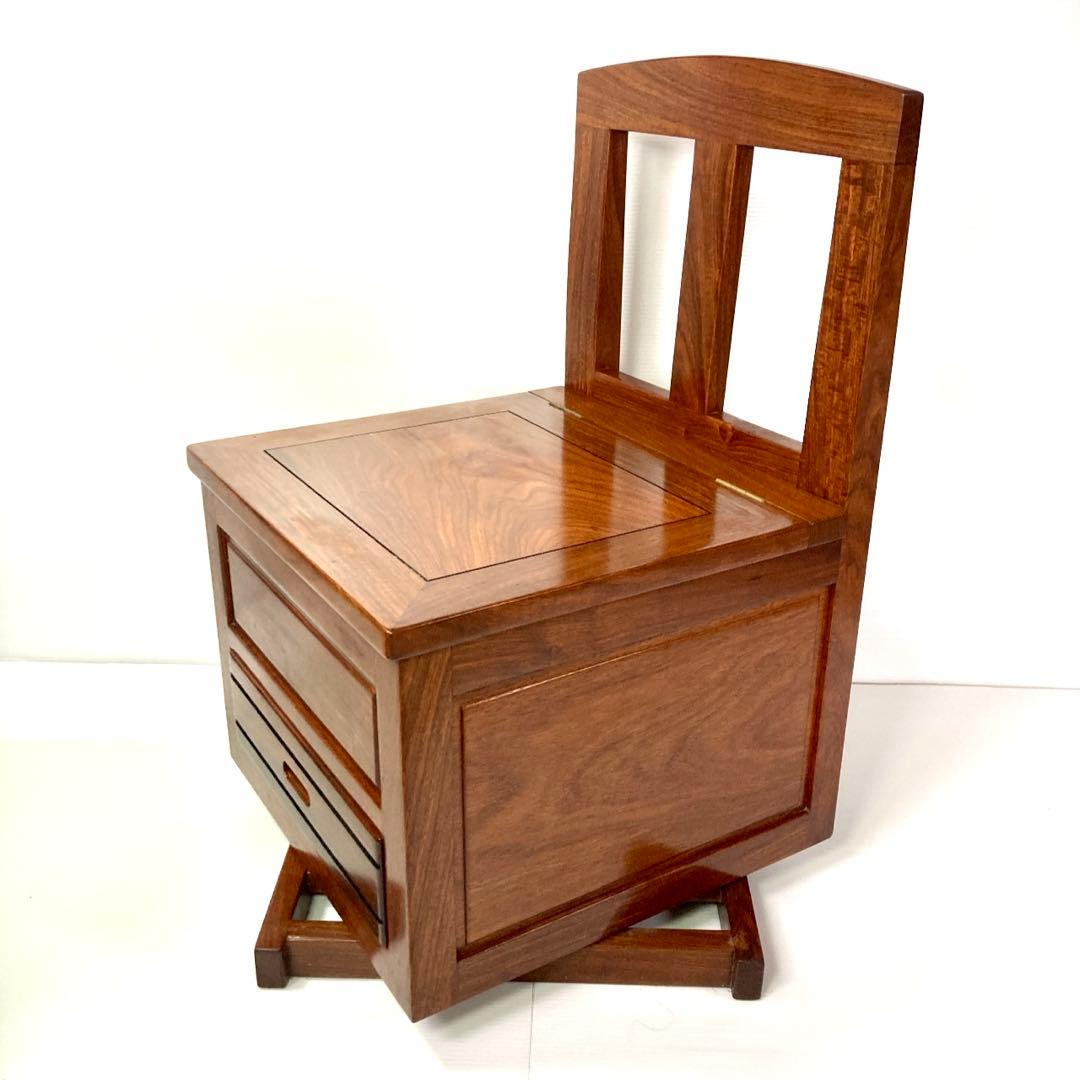 【最終値引✨】花梨 無垢 ダイニングチェア 回転 囲炉裏 チェア セット売り限定