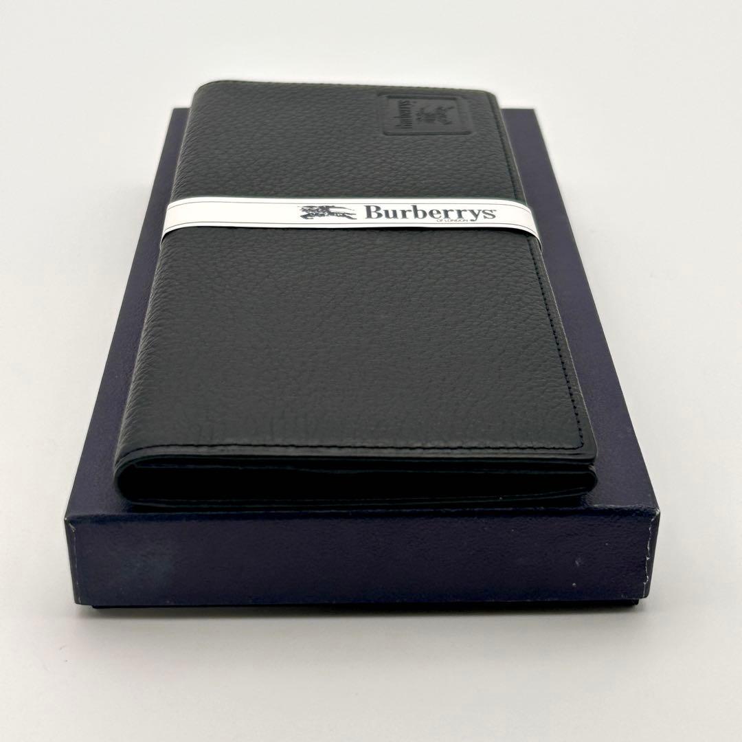 【新品未使用】Burberrys バーバリー 長財布 お札入れ レザー ブラック