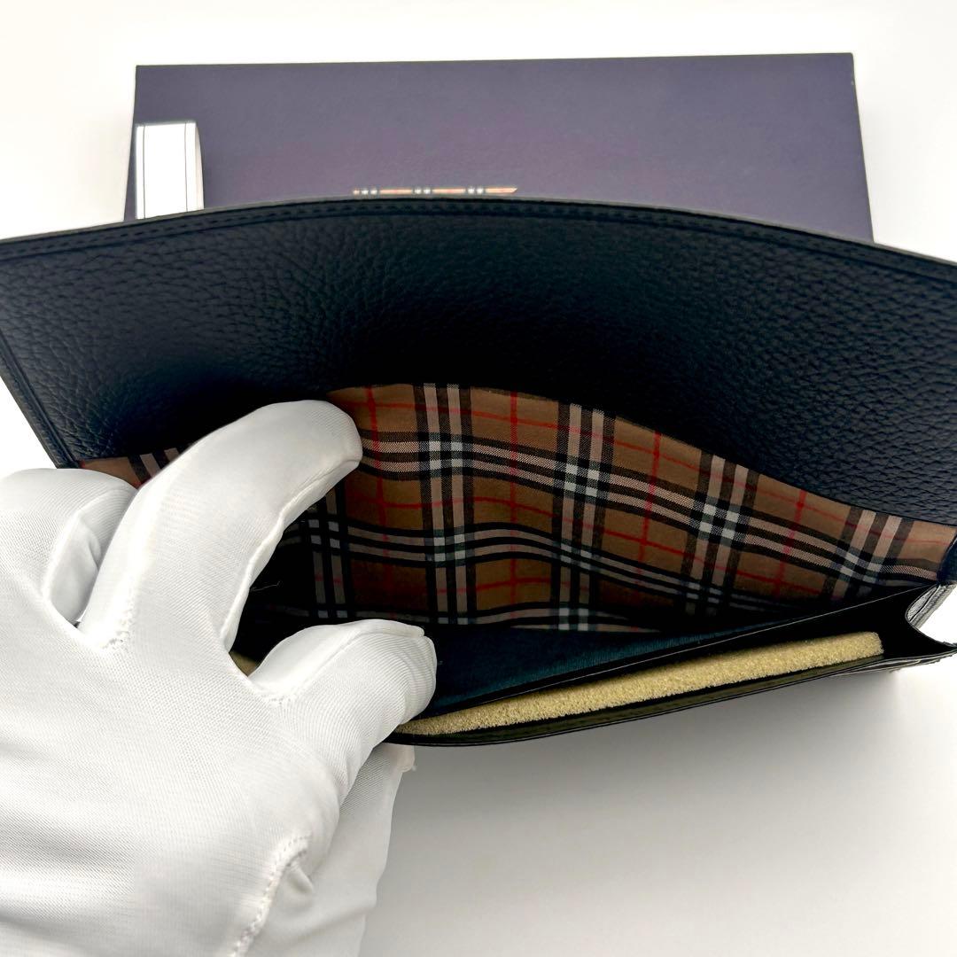 【新品未使用】Burberrys バーバリー 長財布 お札入れ レザー ブラック