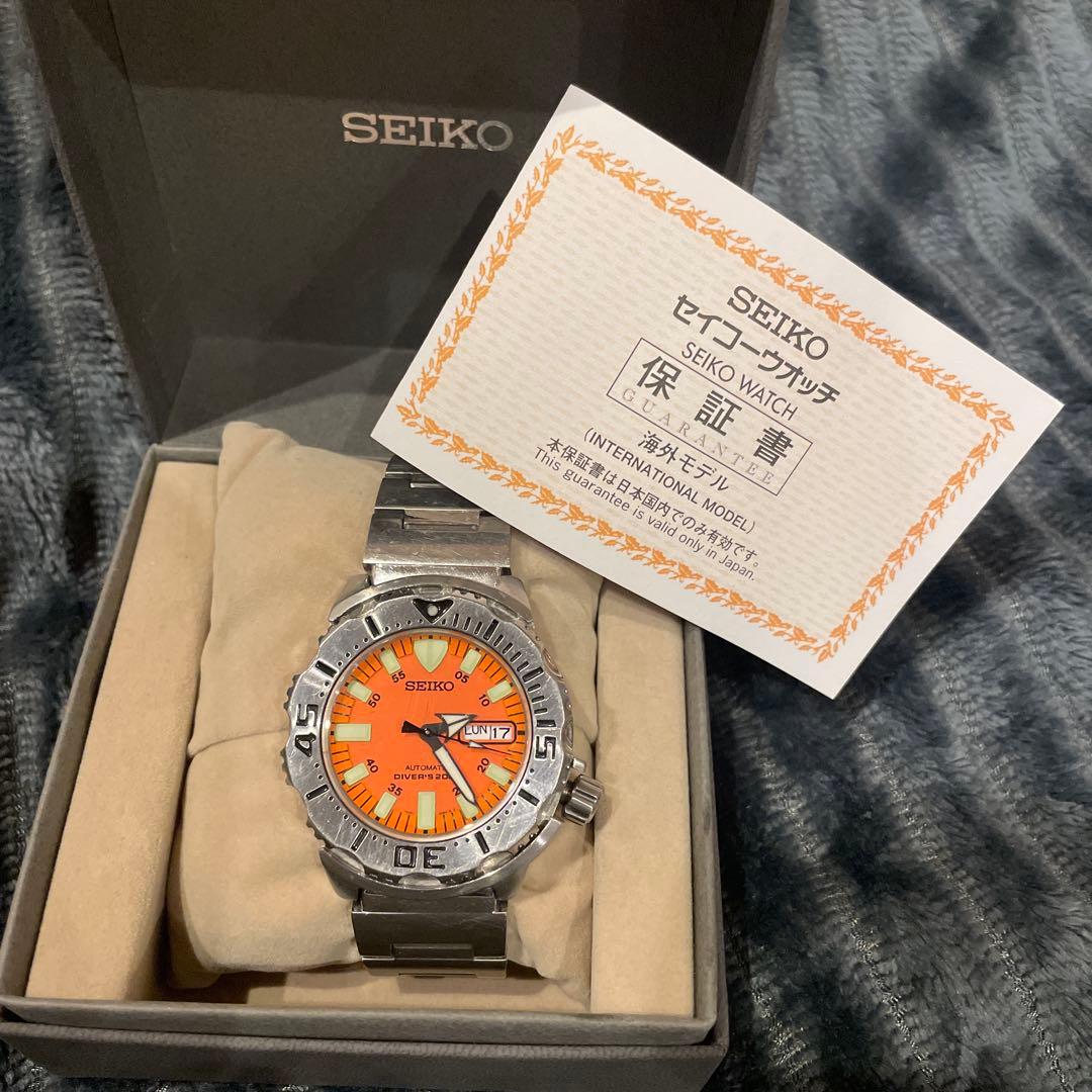 セイコー ダイバー オレンジ 自動巻き