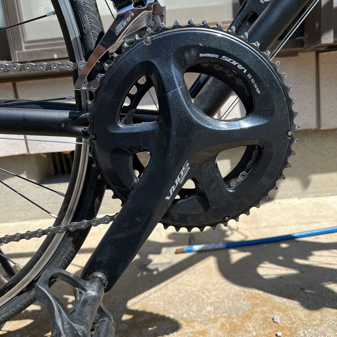 【引取限定】クロモリ ロードバイク SORA コンポ マットブラック 黒