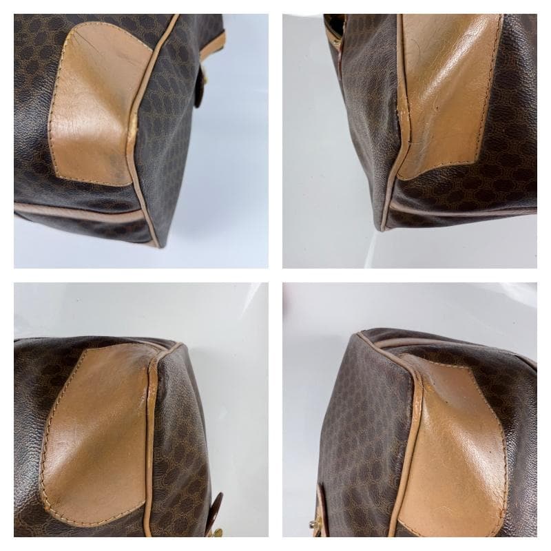 美品 セリーヌ ボストンバッグ マカダム モノグラム 嘉手納 大容量 旅行