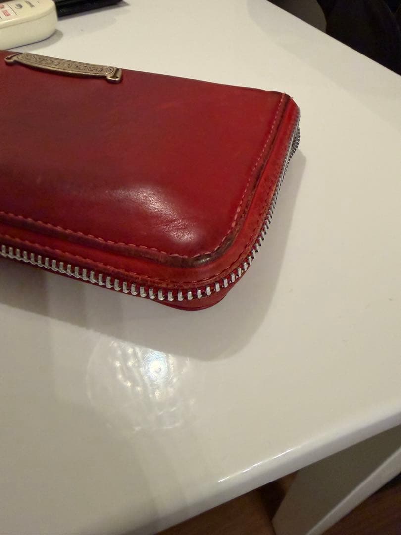 sakuya0408 クロムハーツ　ウォレット　長財布　レッドレザー