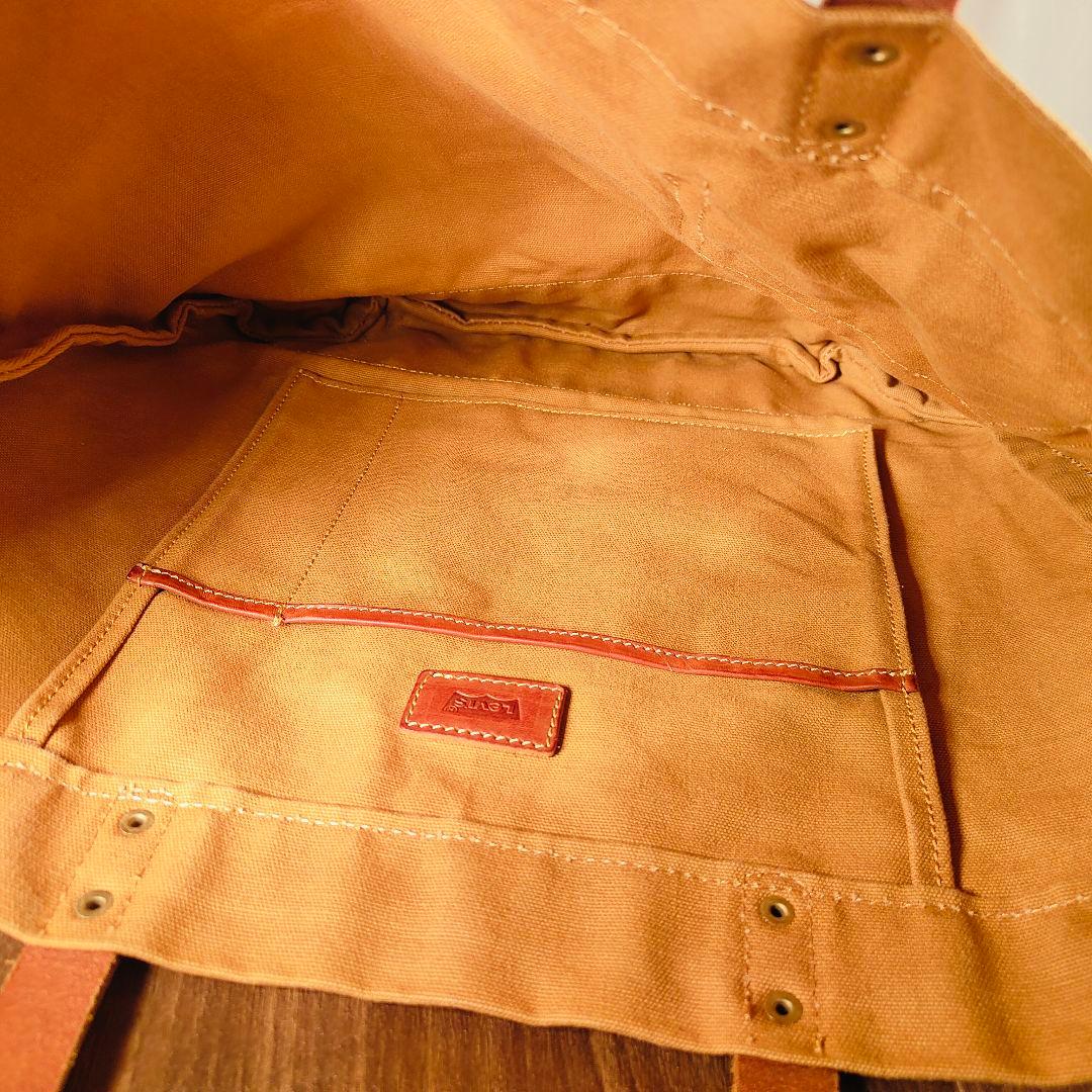 【極美品】Levi’s　キャンバス×本革トートバッグ｜2Horseプレート搭載