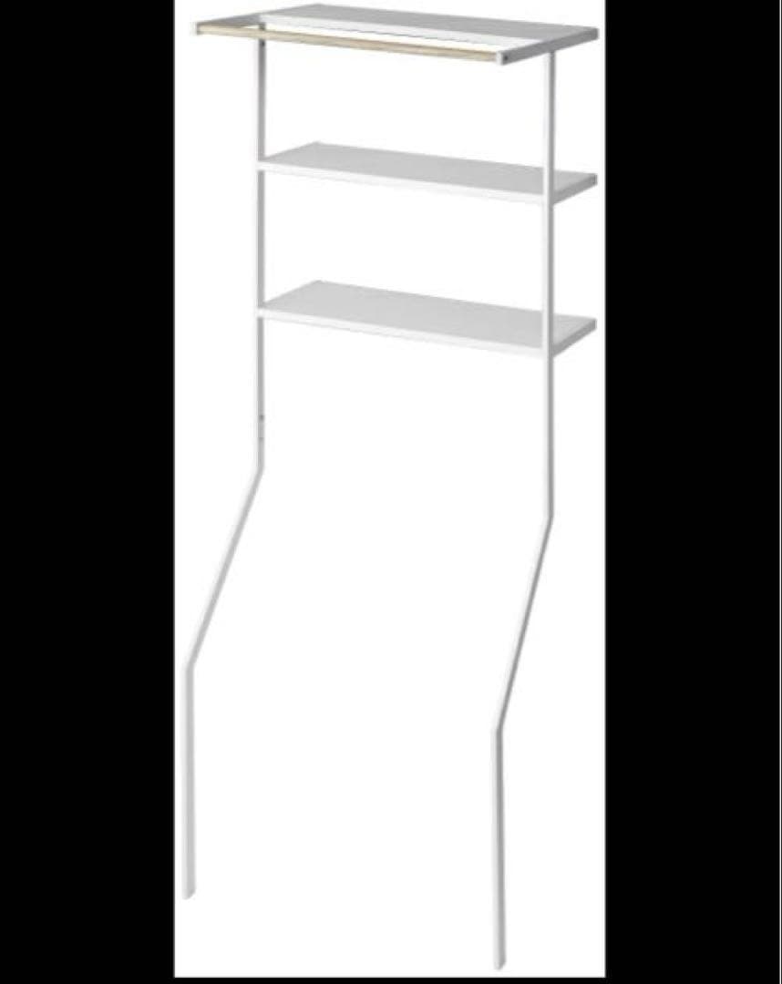 ★4/12まで出品★tower 山﨑実業ランドリーラック 洗濯機用 上部棚付き